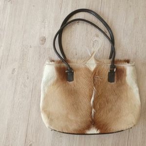 Vintage real fur shoulder bag